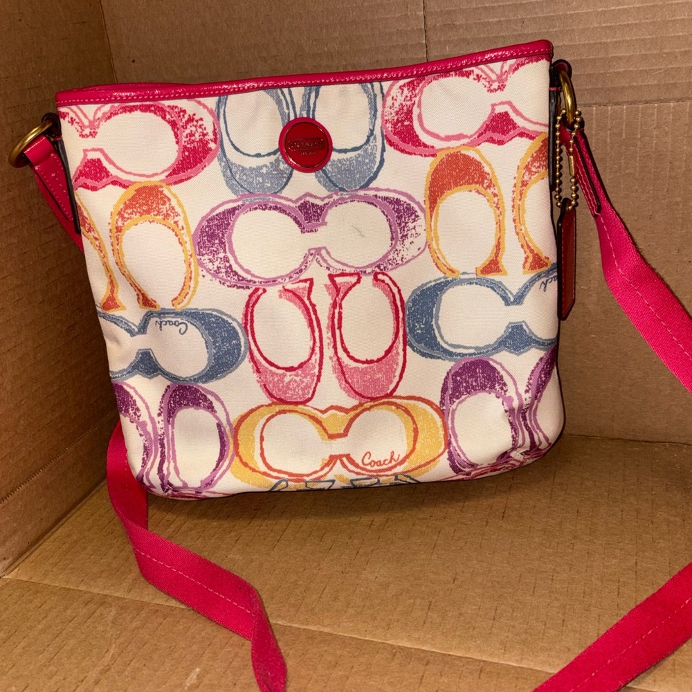 Stylish Pink Coach Handbag